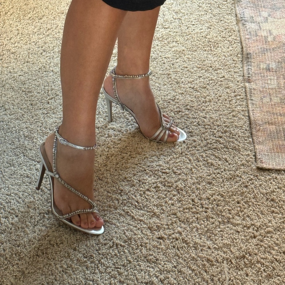 Sam Edelman Silver Rhinestone Heels - Picture 9 of 11